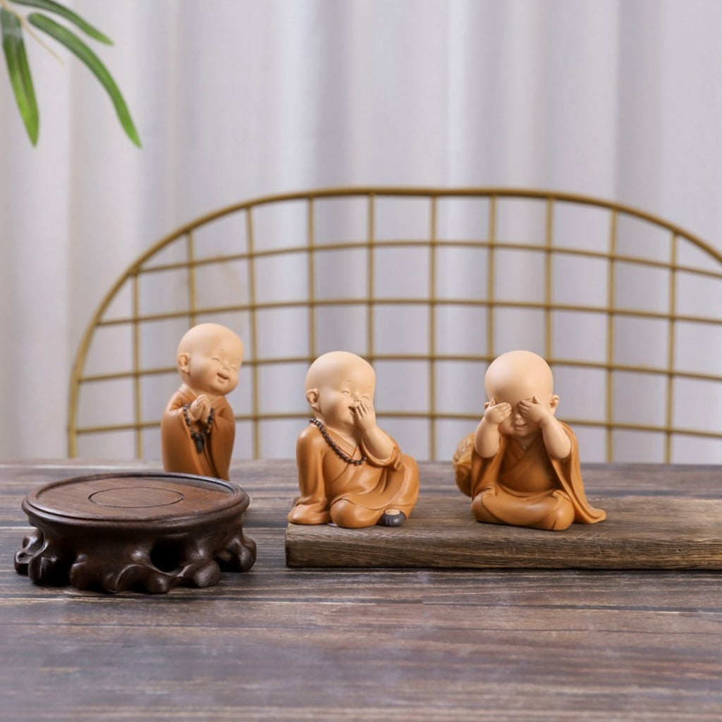 Cute Zen Monk Figurines| Zen Ara Grove