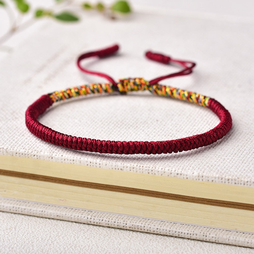 Handmade Multi-Color Diamond Knot Rope Bracelet – Colors Carrying Good Fortune | Zen Ara Grove
