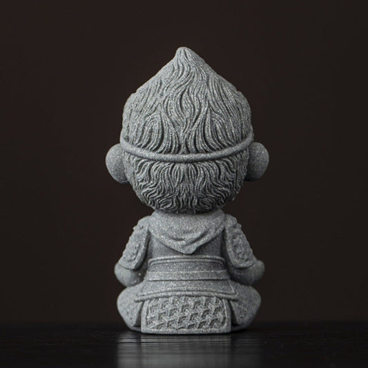 Handcrafted Green Sandstone Monkey King Figurine｜ Zen Ara Grove