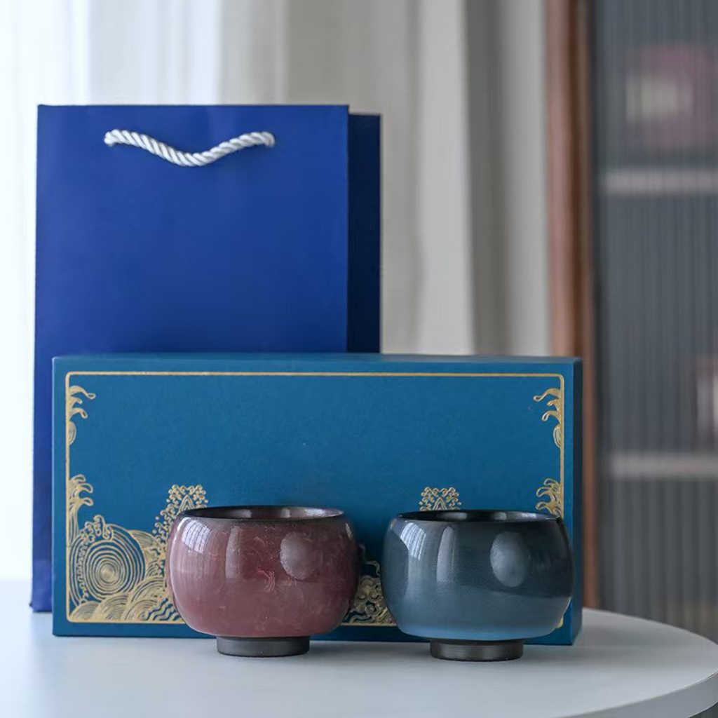 Handcrafted Ceramic Teacup with Unique Ice Crack Pattern | Zen Ara Grove