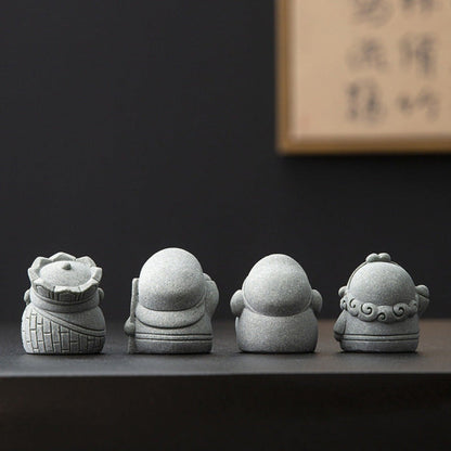 Blue Sandstone Monkey King Guardian Figurine – Journey Spirit Edition | Zen Ara Grove