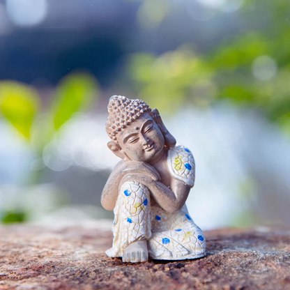 Buddha Stones Meditating Zen Buddha Serenity Resin Statue Figurine Home Decoration| Zen Ara Grove