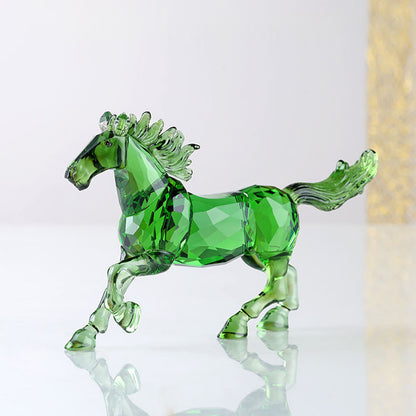 Galloping Crystal Glass Horse Figurine – A Symbol of Freedom and Power | Zen Ara Grove