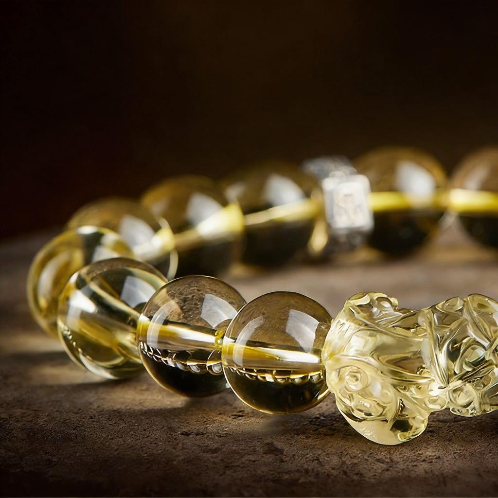 Yellow Citrine Double Pixiu Bracelet — Meaning of Wealth & Fortune| Zen Ara Grove