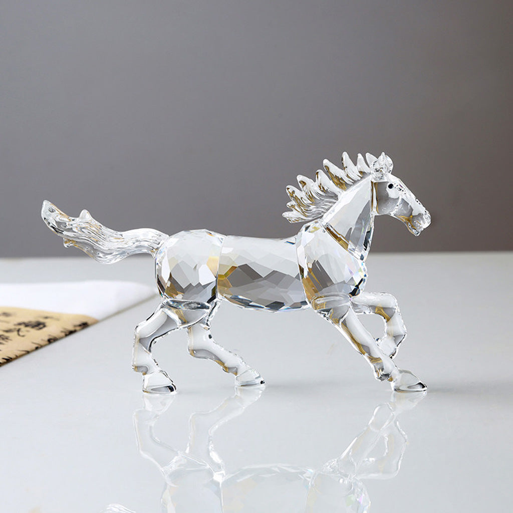 Galloping Crystal Glass Horse Figurine – A Symbol of Freedom and Power | Zen Ara Grove