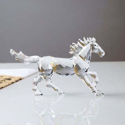 Galloping Crystal Glass Horse Figurine – A Symbol of Freedom and Power | Zen Ara Grove