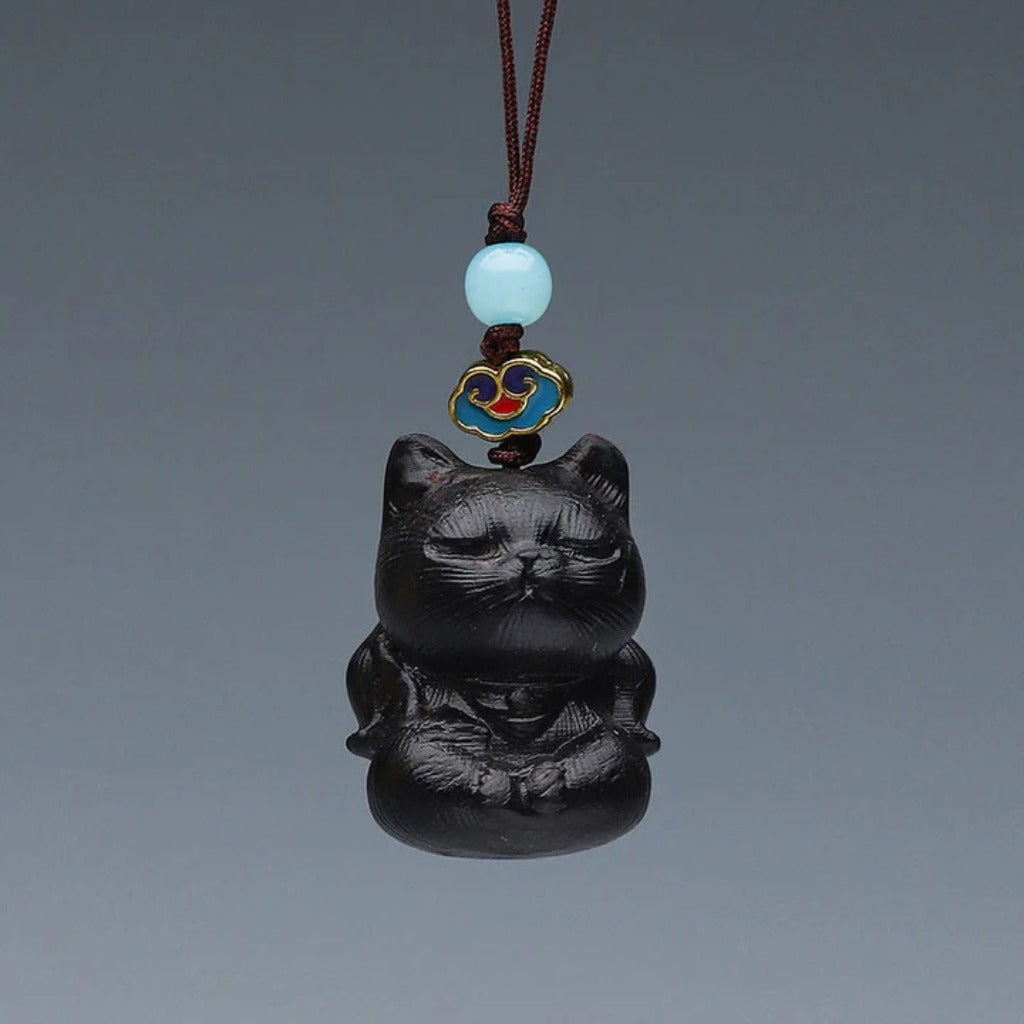 TODAY ONLY! Green Sandalwood Mini Cute Animal Rabbit Cat Deer Whale Prosperity Phone Hanging Decorations| Zen Ara Grove
