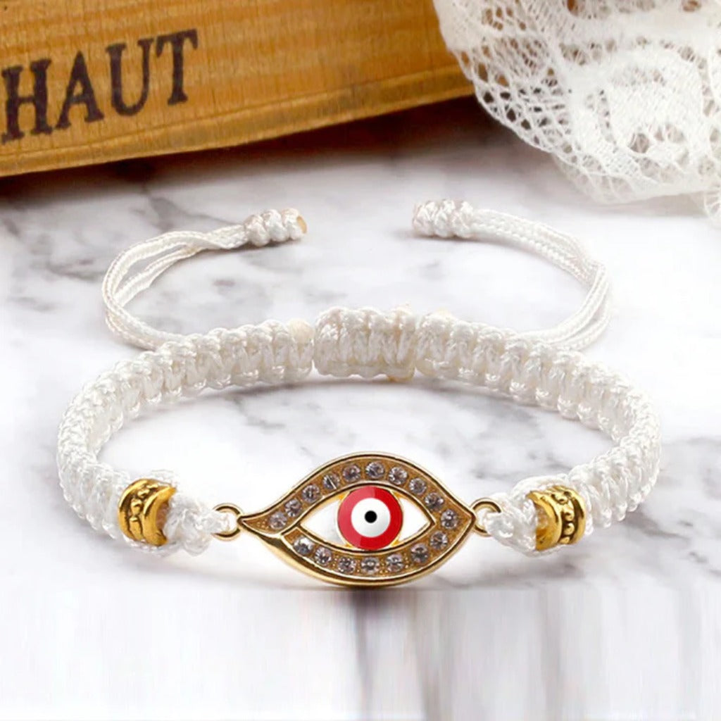 Adjustable Evil Eye Cord Bracelet – Ward Off Negativity, Invite Good Fortune | Zen Ara Grove