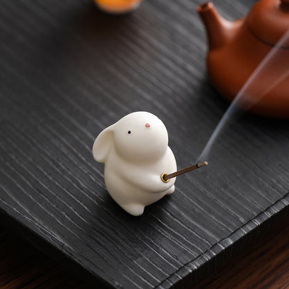 Cute Ceramic Bunny Incense Holder – Playful & Functional Décor Piece | Zen Ara Grove