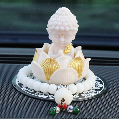 Handmade Golden Lotus Buddha Figurine – Symbol of Serenity, Wisdom & Inner Peace | Zen Ara Grove