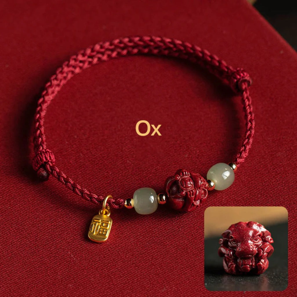 LIMITED TIME OFFER-Handmade Adjustable Red Cord Bracelet – 12 Chinese Zodiac for Good Fortune | Zen Ara Grove