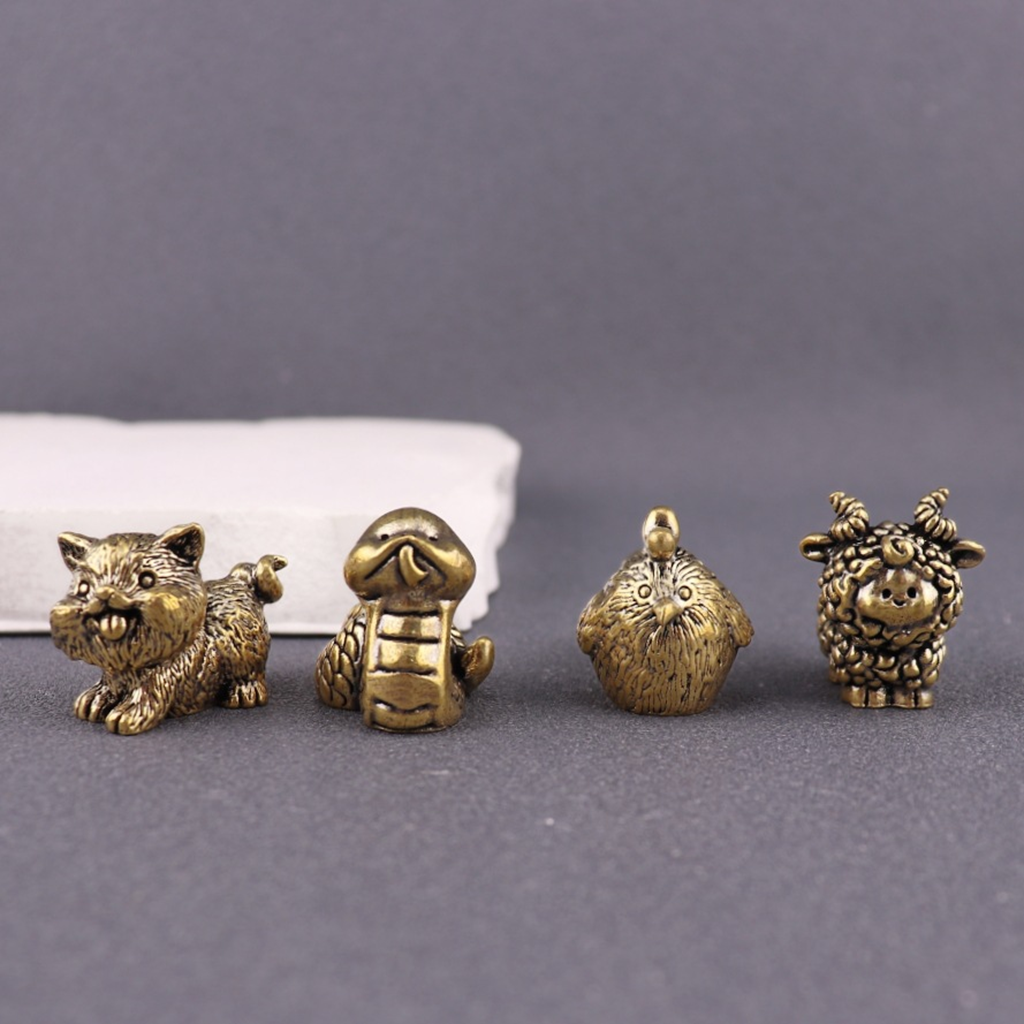 Full Set of 12 Brass Zodiac Figurines – Symbol of Luck and Protection | Zen Ara Grove
