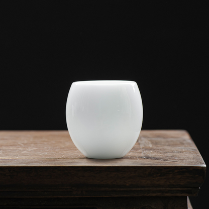 Handmade Ice Jade Egg-Shaped Porcelain Teacup – A Vessel for Clarity, Balance, and Joy | Zen Ara Grove