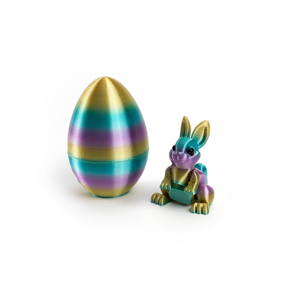 3D Printed Easter Bunny Egg Figurine – Symbol of Hope & Renewal | Zen Ara Grove