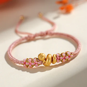 Handmade 999 Sterling Silver Snake Year Red String Bracelet – Heart & Peach Blossom Luck | Zen Ara Grove