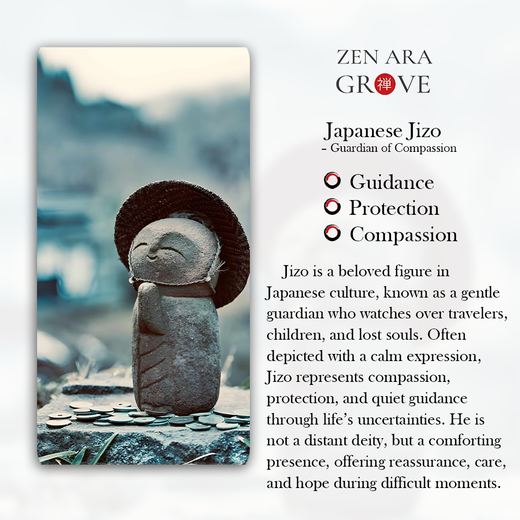 Quartz Buddha Figurine Set · Symbols of Guidance, Protection & Compassion | Zen Ara Grove