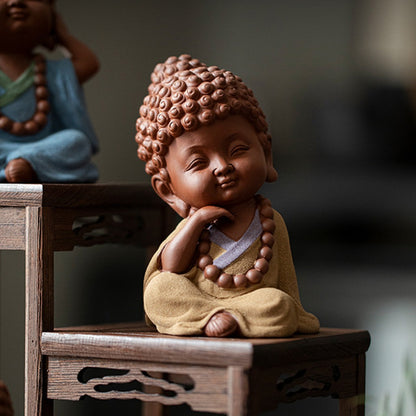 Ceramic "Four No Evils" Buddha Statue Set – Symbols of Mindfulness, Compassion, and Peace | Zen Ara Grove