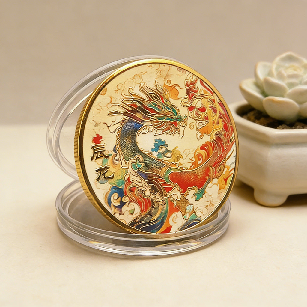 Colorful 12 Zodiac Challenge Coin Collection – Fortune & Harmony | Zen Ara Grove