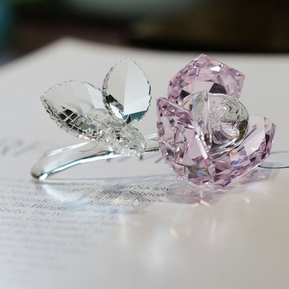 Pink Crystal Glass Rose Ornament – A Sparkling Tribute to Every Kind of Love | Zen Ara Grove