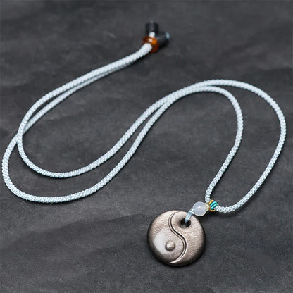 LIMITED TIME OFFER | Silver Obsidian Taiji Pendant  –  Balance and Harmony | Zen Ara Grove