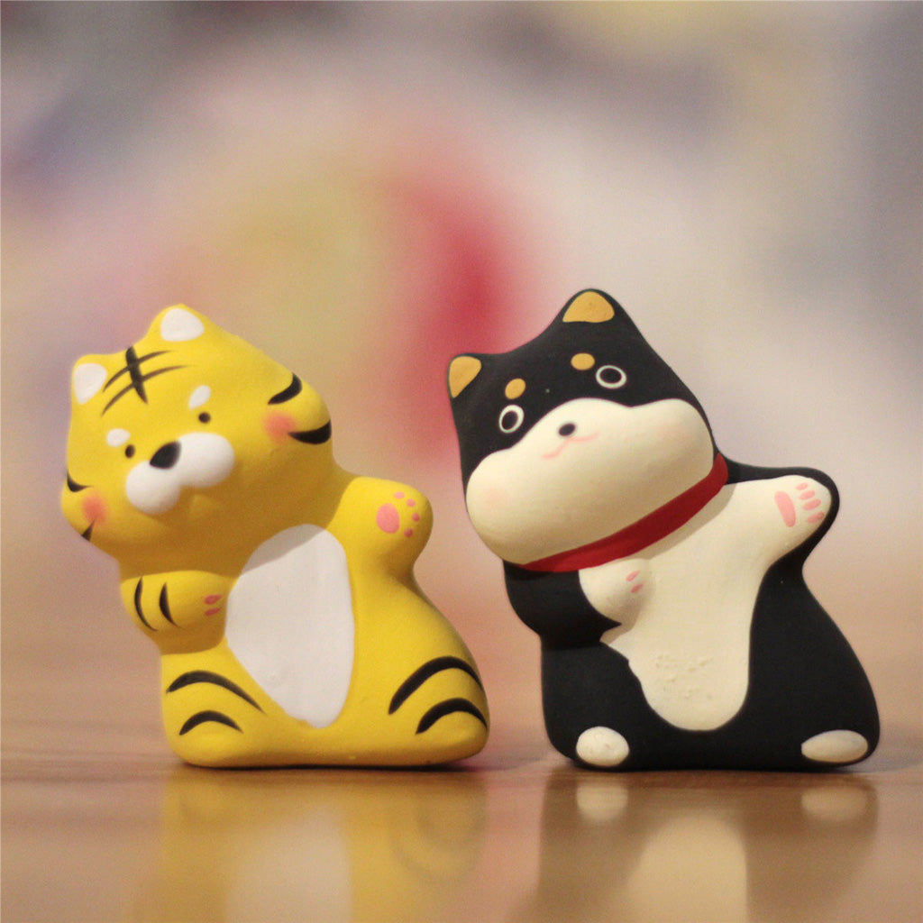 Cute Ceramic Animal Figurines – Symbol of Friendship & Joy | Zen Ara Grove