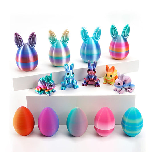3D Printed Easter Bunny Egg Figurine – Symbol of Hope & Renewal | Zen Ara Grove