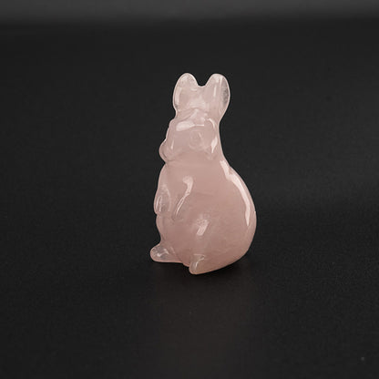 Hand‑Carved Natural Crystal Bunny – Brings Calm Energy and Joy | Zen Ara Grove