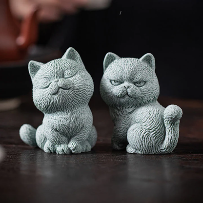 TODAY ONLY! Small Cat Home Tea Pet Figurine Desk Decoration | Zen Ara Grove