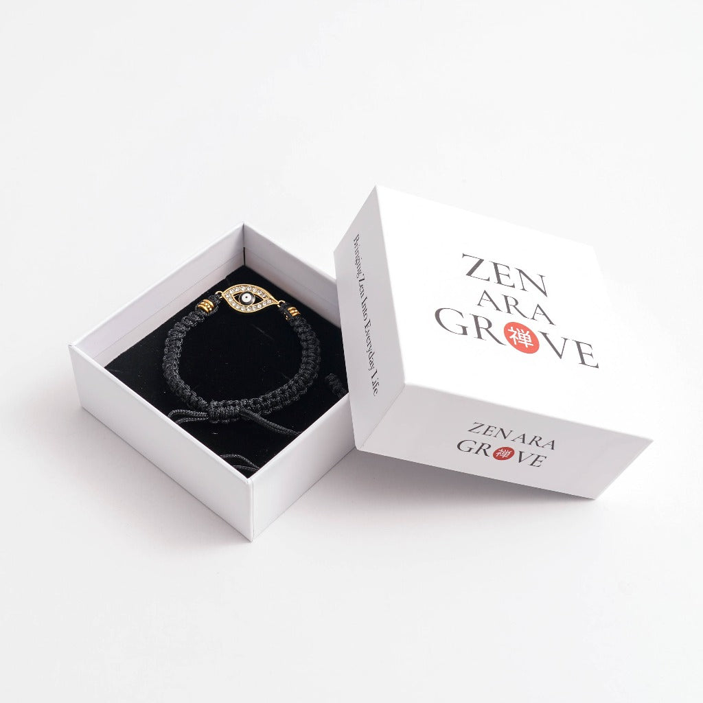Adjustable Evil Eye Cord Bracelet – Ward Off Negativity, Invite Good Fortune | Zen Ara Grove