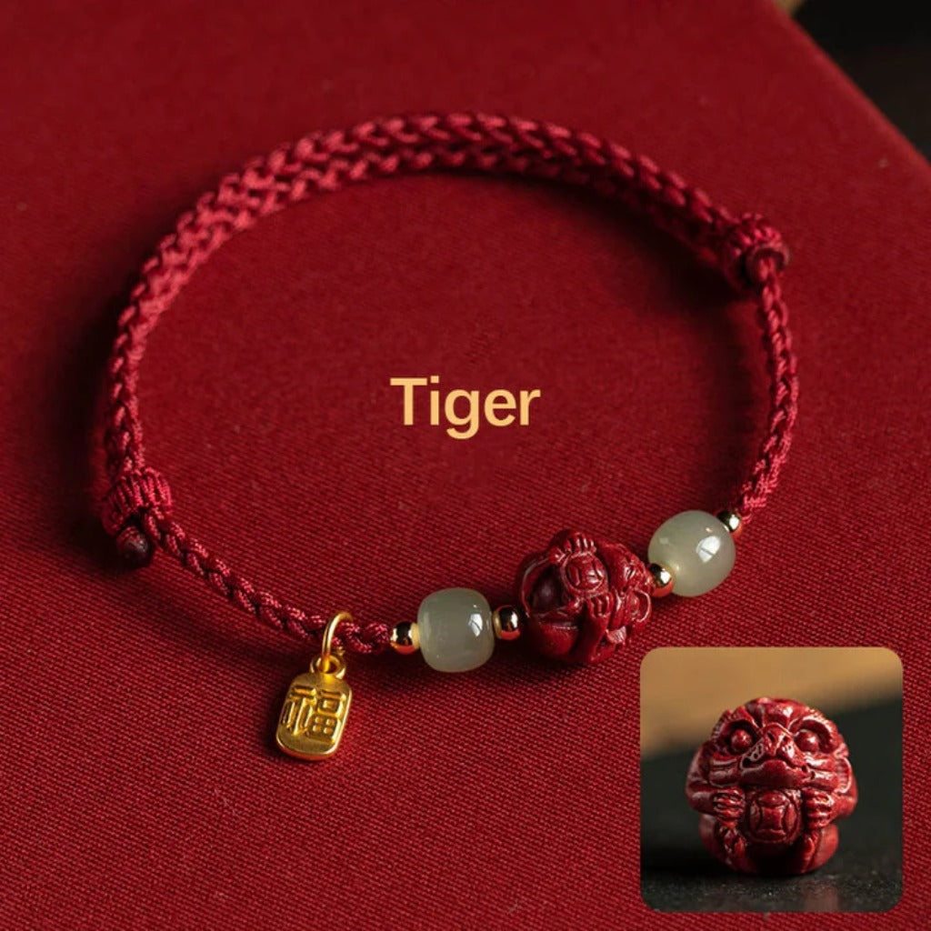 LIMITED TIME OFFER-Handmade Adjustable Red Cord Bracelet – 12 Chinese Zodiac for Good Fortune | Zen Ara Grove