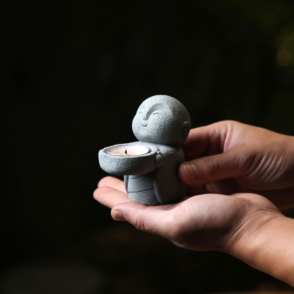 Japanese Jizo Candle Holder – Symbol of Protection | Zen Ara Grove