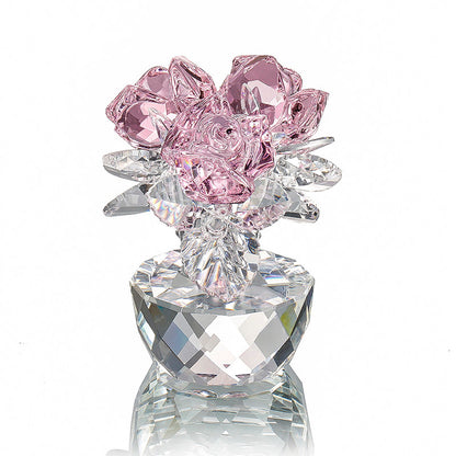 Crystal Glass Rose Ornament – A Timeless Emblem of Love | Zen Ara Grove