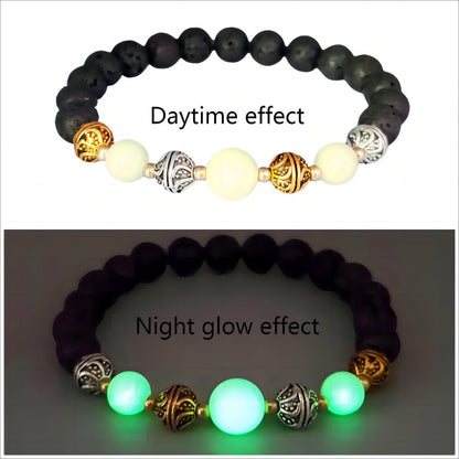 TODAY ONLY! Glow-in-the-Dark Lava Stone Bead Bracelet | Zen Ara Grove