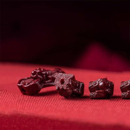 Handmade Pixiu Cinnabar Bracelet for Wealth Good Luck and Protection | Zen Ara Grove