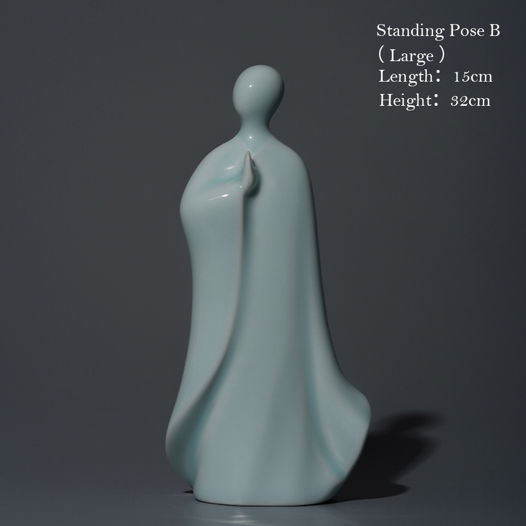 Handcrafted Ceramic Faceless Buddha Mudra Figurines – Embodying Zen Wisdom & Peace | Zen Ara Grove