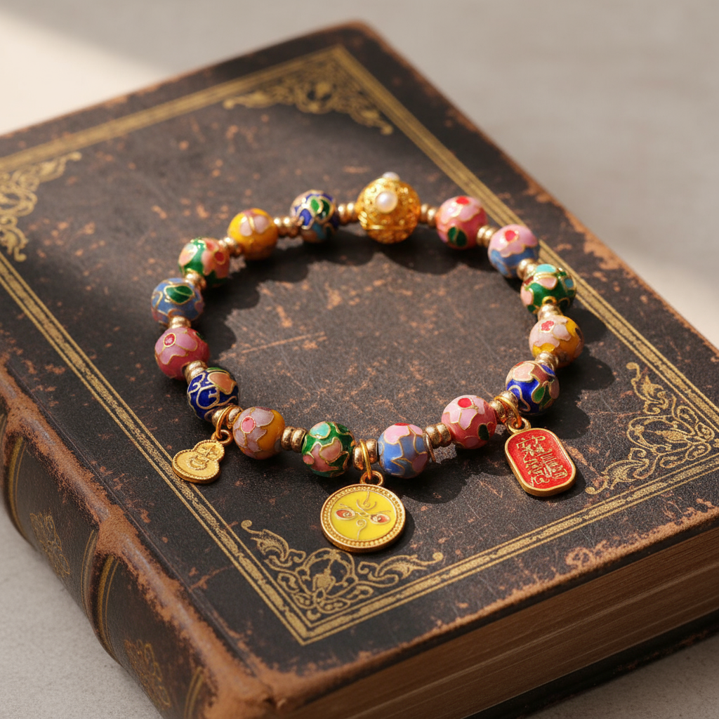 Feng Shui Cloisonné Prosperity Bracelet | Zen Ara Grove