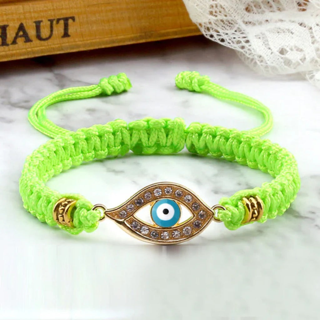 Adjustable Evil Eye Cord Bracelet – Ward Off Negativity, Invite Good Fortune | Zen Ara Grove