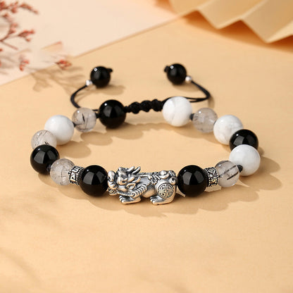 999 Sterling Silver Adjustable Pixiu Couple Bracelet – Blessing of Wealth and Togetherness | Zen Ara Grove