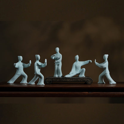 Kung Fu Tai Chi Master Ceramic Figurine | Zen Ara Grove