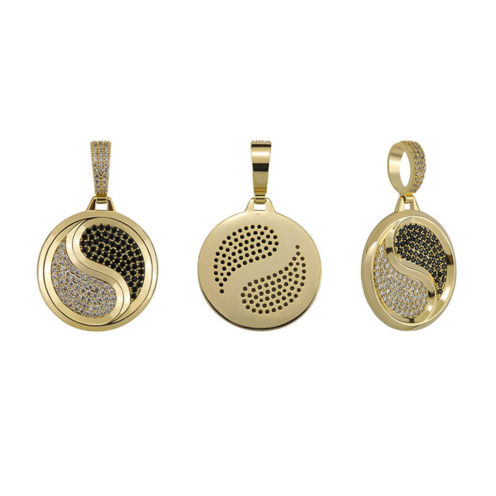 Tai Chi Yin-Yang Diamond Pendant Necklace – Balance & Protection | Zen Ara Grove