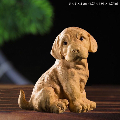 Juniper Wood Zodiac Dog Sculpture – Symbol of Loyalty and Prosperity | Zen Ara Grove