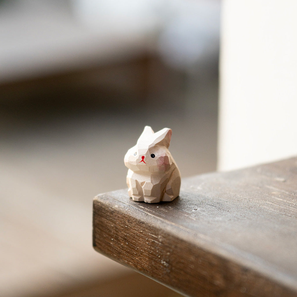 "Little White Bunny" Wooden Decor – Handcrafted Symbol of Innocence  | Zen Ara Grove