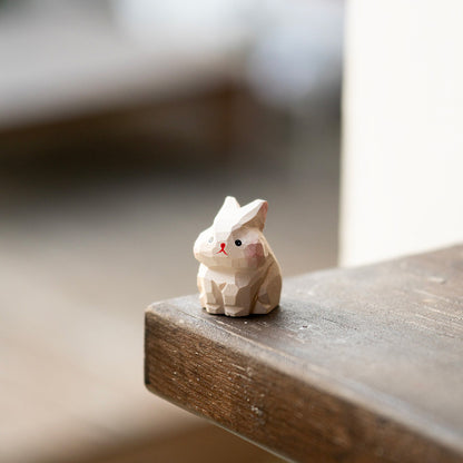 "Little White Bunny" Wooden Decor – Handcrafted Symbol of Innocence  | Zen Ara Grove