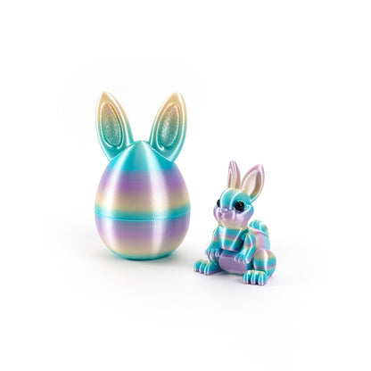 3D Printed Easter Bunny Egg Figurine – Symbol of Hope & Renewal | Zen Ara Grove