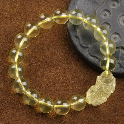 Citrine Pixiu Bracelet – Wealth & Protection | Zen Ara Grove