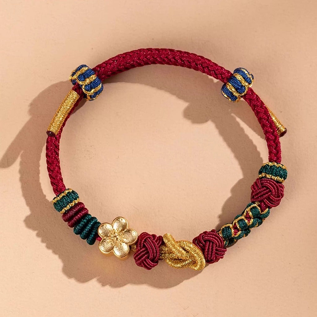 DIY Handwoven Red Cord Bracelet with Gold-Tone Fortune Bead – Make Your Own Lucky Charm | Zen Ara Grove