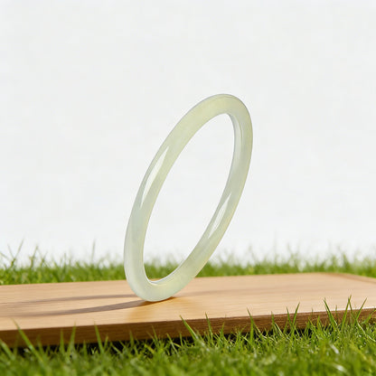 Natural Dual-Tone Hetian Jade Bracelet – Strength & Calm | Zen Ara Grove
