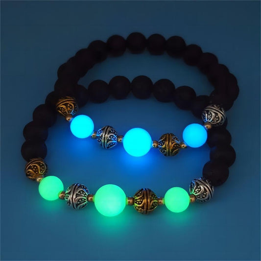 Glow-in-the-Dark Lava Stone Bead Bracelet | Zen Ara Grove