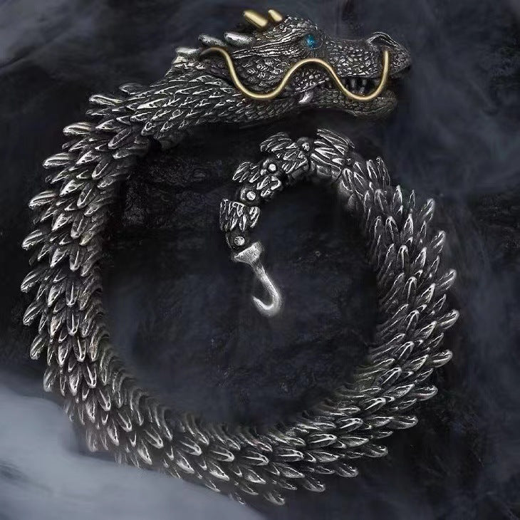 $9.99 LIMITED TIME OFFER Handmade Dragon Head Bracelet with Bold Vintage Style | Zen Ara Grove