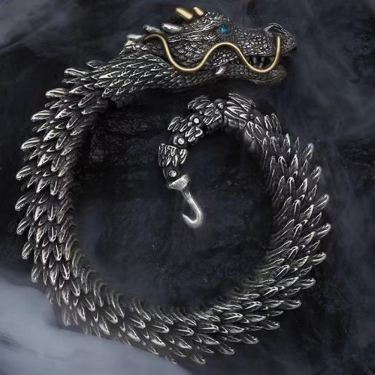 Handmade Dragon Head Bracelet with Bold Vintage Style | Zen Ara Grove